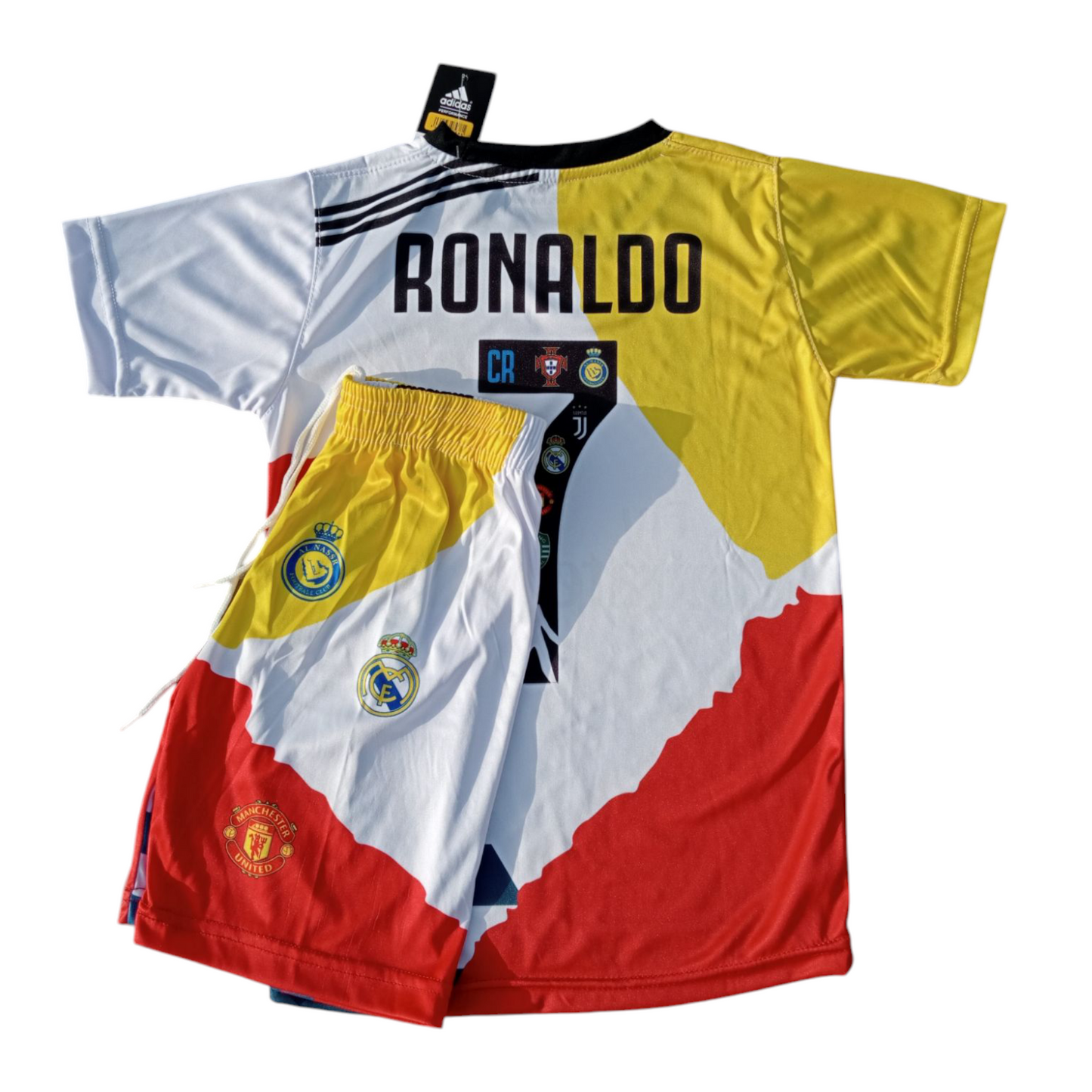 RONALDO All Club Logos Football Kit ⚽ Summer Jersey