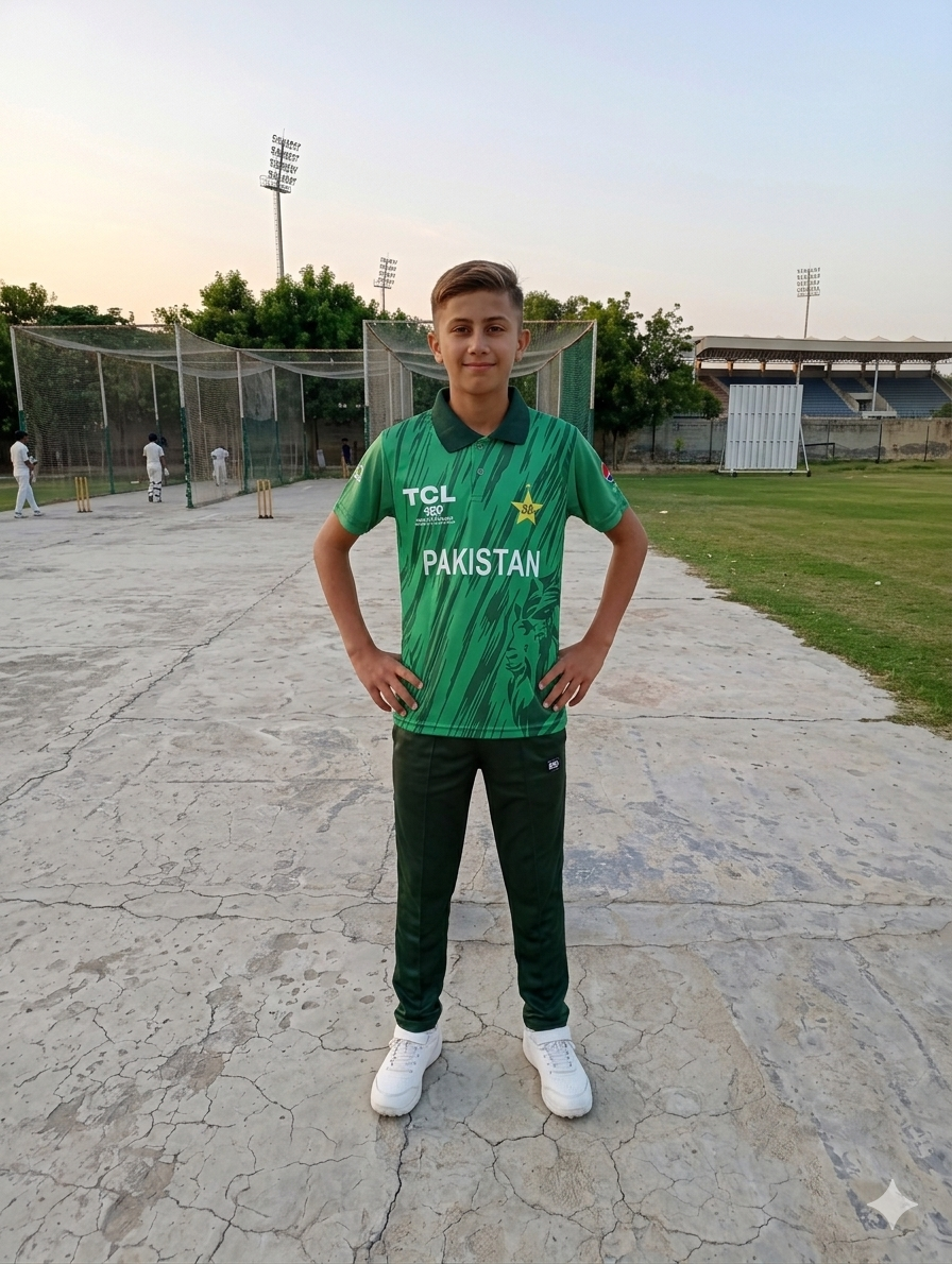 Pakistan T20 Cricket Kit For Kids Articals 2026 T-shirt & Trouser