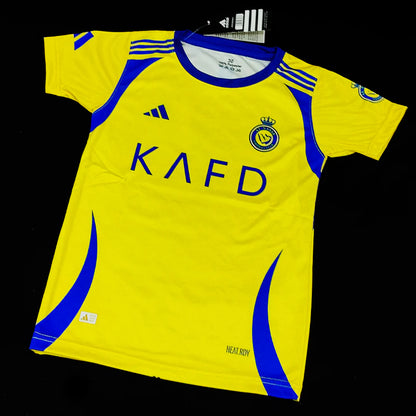 YELLOW 2025 - Kids Al Nassr Ronaldo Football Kit ⚽ Summer Jersey