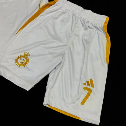 Ronaldo 2025 Al Nassr Golden White ⚜️⚽ Football Kit - KIDS
