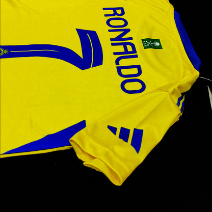 YELLOW 2025 - Kids Al Nassr Ronaldo Football Kit ⚽ Summer Jersey