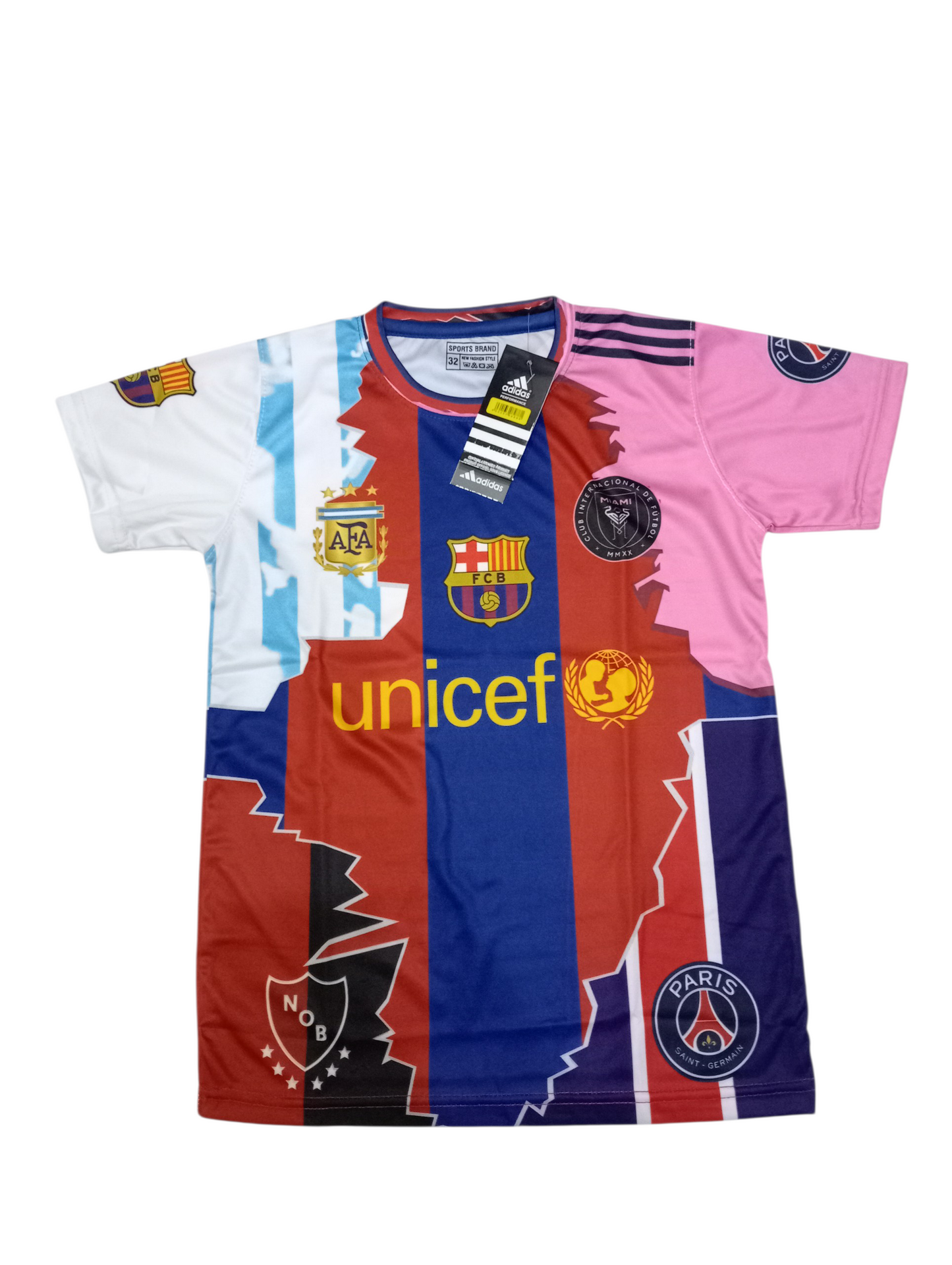 MESSI All Club Logos Football Kit ⚽ Sports Jersey