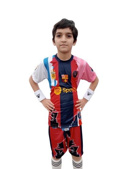 MESSI All Club Logos Football Kit ⚽ Sports Jersey