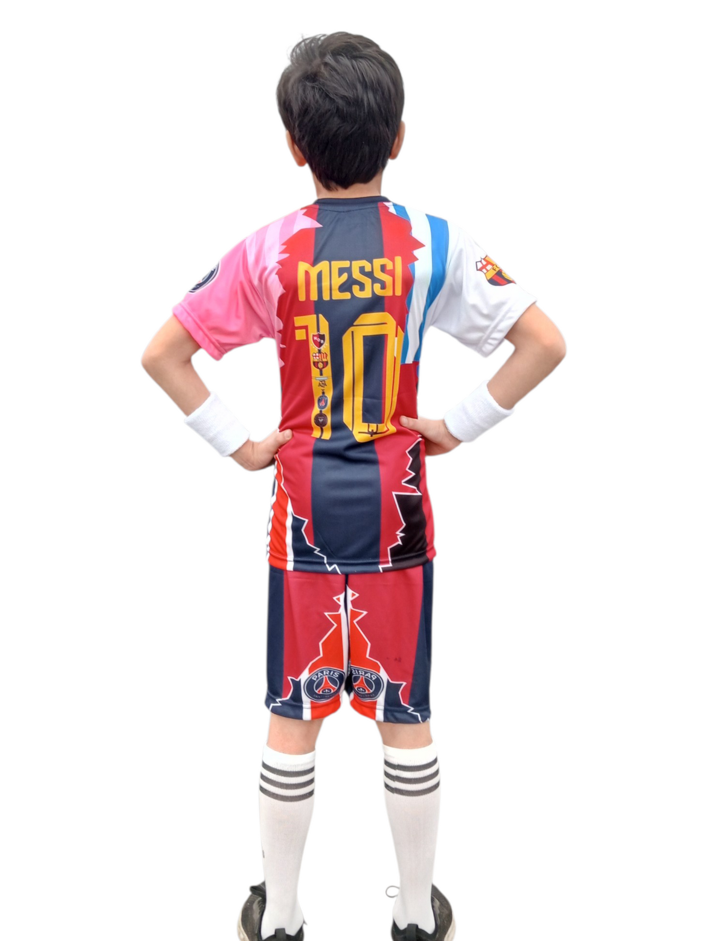 MESSI All Club Logos Football Kit ⚽ Sports Jersey