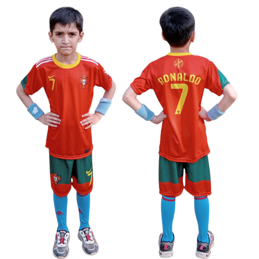 PORTUGAL 2025 - Kids RONALDO Football Kit ⚽ Premium Quality Summer Jersey