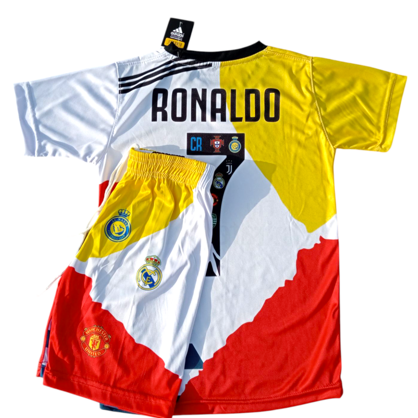 RONALDO All Club Logos Football Kit ⚽ Summer Jersey