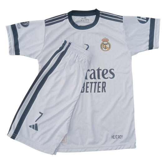Ronaldo ⚽ Real Madrid White 2025 💜 Football Kit ⚽ Summer Jersey