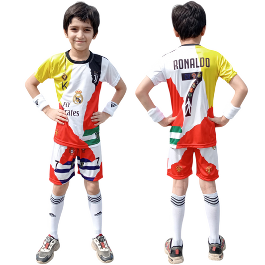 RONALDO All Club Logos Football Kit ⚽ Summer Jersey