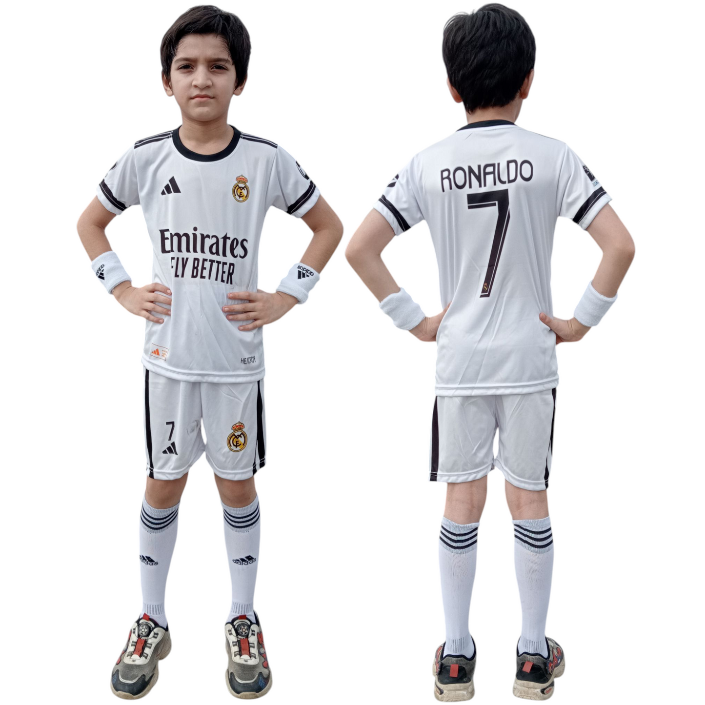 Ronaldo ⚽ Real Madrid White 2025 💜 Football Kit ⚽ Summer Jersey
