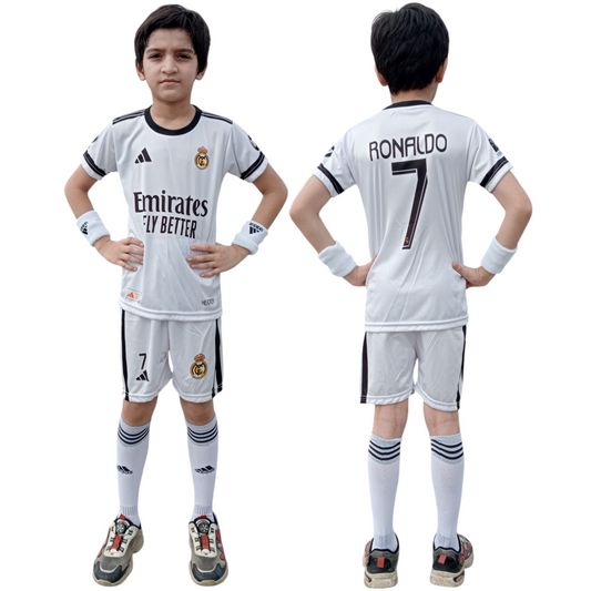 Ronaldo ⚽ Real Madrid White 2025 💜 Football Kit ⚽ Summer Jersey