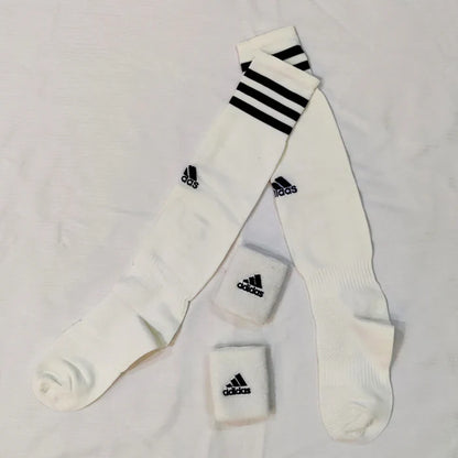 Football Socks & Wristbands Set⚽ - WHITE  5-13 Years