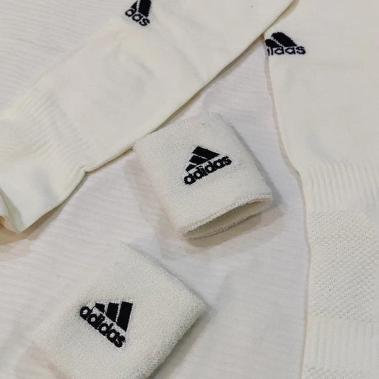 Football Socks & Wristbands Set⚽ - WHITE  5-13 Years