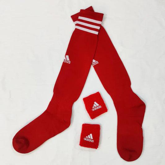 Football Socks & Wristbands Set⚽ - RED  5-13 Years