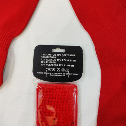 Football Socks & Wristbands Set⚽ - RED  5-13 Years
