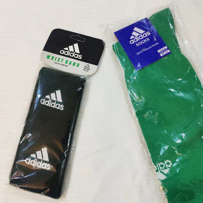 Football Socks & Wristbands Set⚽ - GREEN - 5-13 Years