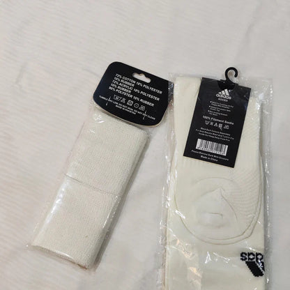 Football Socks & Wristbands Set⚽ - WHITE  5-13 Years