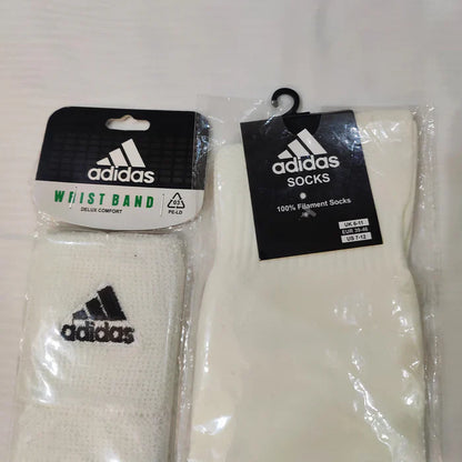 Football Socks & Wristbands Set⚽ - WHITE  5-13 Years