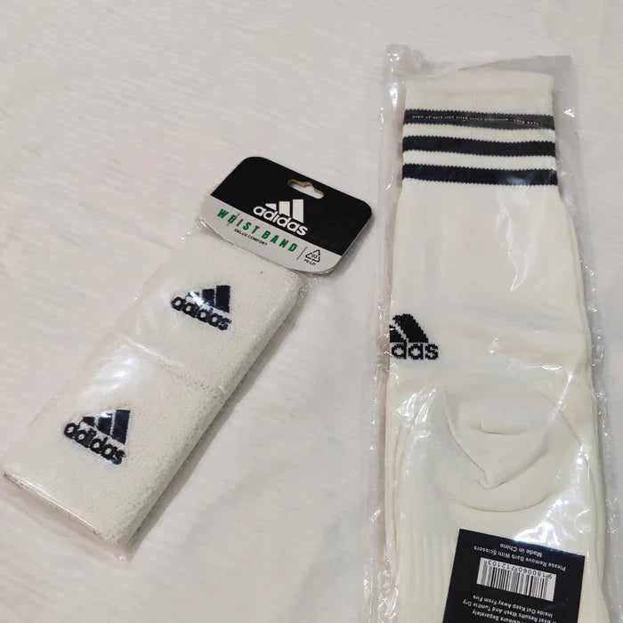 Football Socks & Wristbands Set⚽ - WHITE  5-13 Years