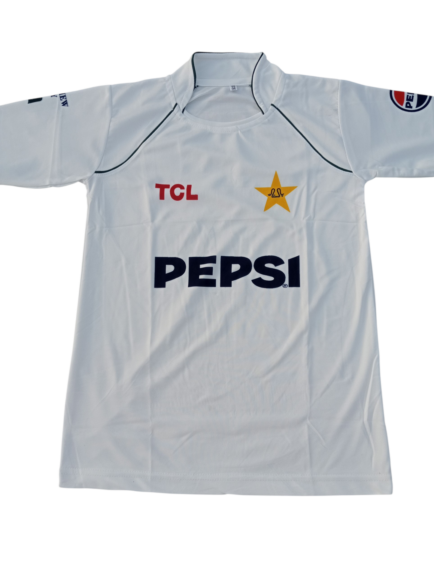 Pakistan Test Cricket White kit Articals 2026 T-Shirt & Touser for kids
